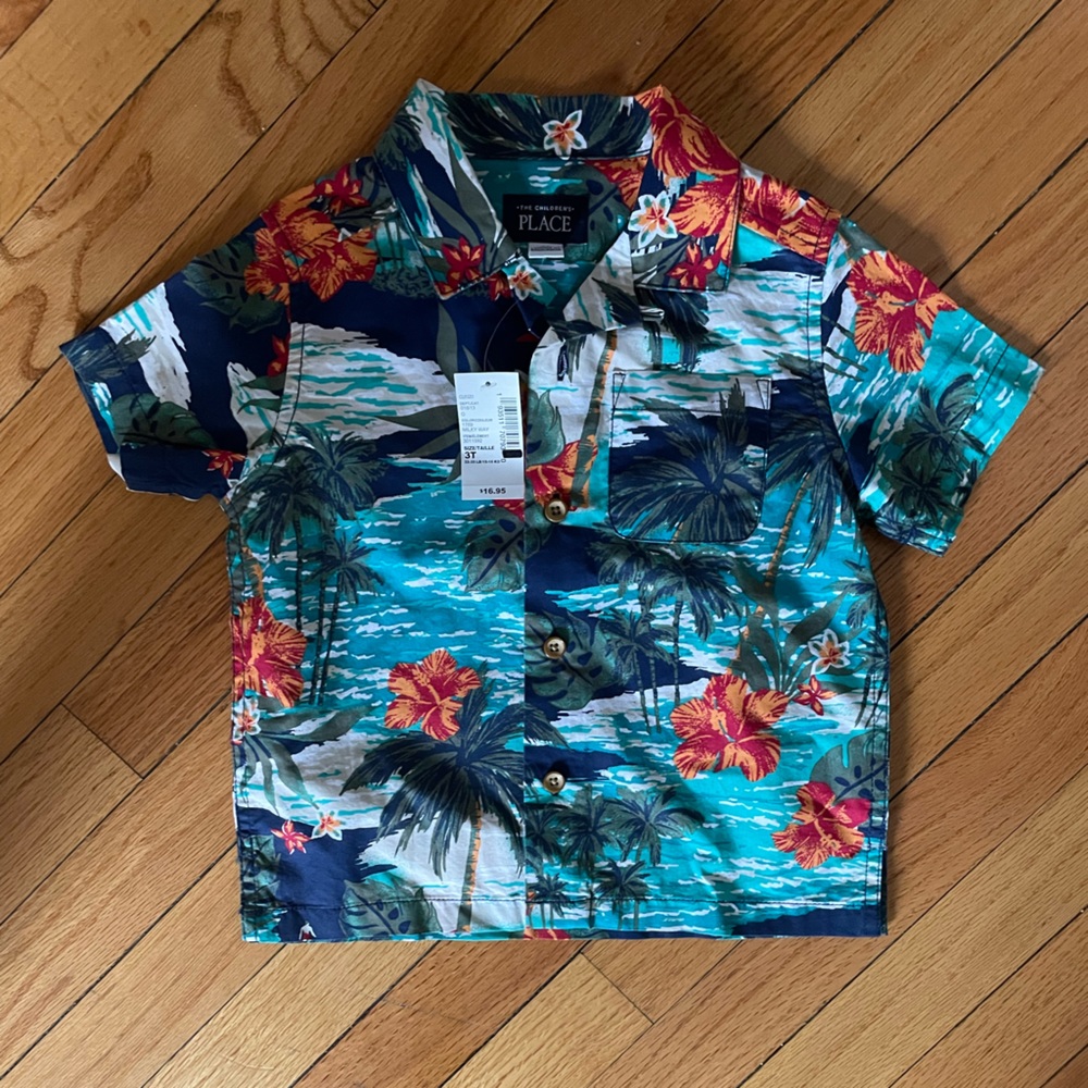 Children’s Place Hawaiian button up, 3T